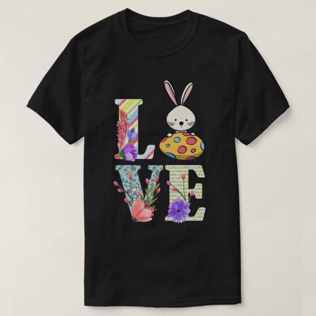 Camiseta Amo lindo Conejo Conejo Conejo Lover Día de Pascua (Diseño del anverso)