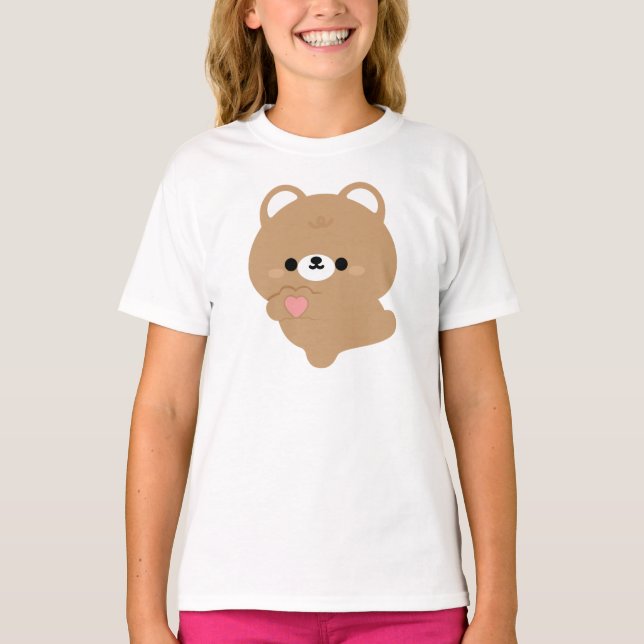 Camiseta Amo lindo oso marrón (Anverso)
