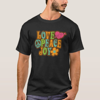 Camiseta Amo lindo Paz Alegría Paz Hippie Amantes de la Vie