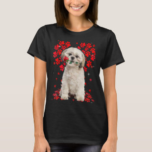 Camiseta Amo lindo Shih Tzu Perro Valentino Mascota Perro L