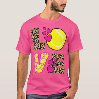 Camiseta Amo lindo Tenis Leopardo de la prensa mujeres Chic
