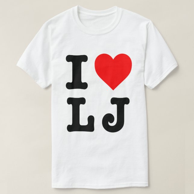 CAMISETA "AMO LJ " (Diseño del anverso)