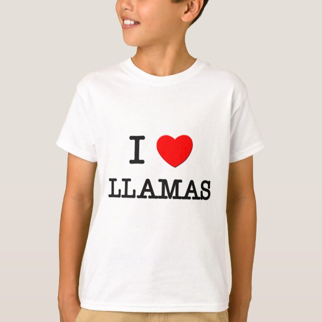 Camiseta Amo LLAMAS (Anverso)