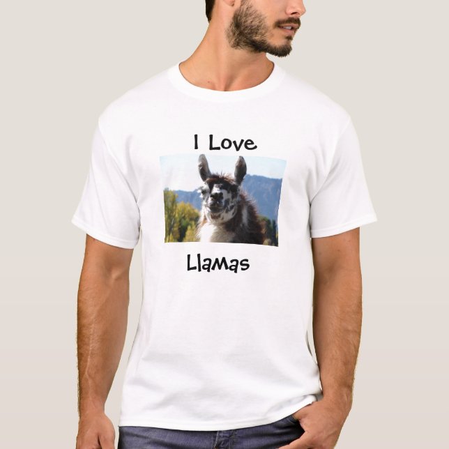 Camiseta Amo llamas (Anverso)