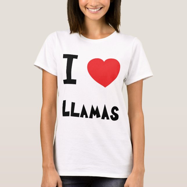 Camiseta Amo llamas (Anverso)