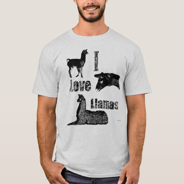 Camiseta Amo llamas (Anverso)