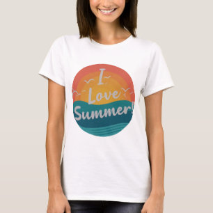Camiseta Amo lo básico de las mujeres de verano