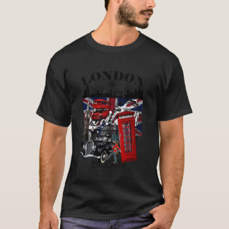 Camiseta Amo Londres Bandera del Reino Unido con gráfico de
