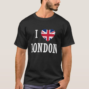 Camiseta Amo Londres Inglaterra Union Jack Bandera Corazón