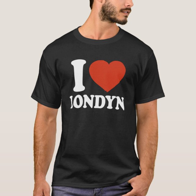 Camiseta Amo Londyn, Corazón Londinense, Corazón Rojo Valen (Anverso)
