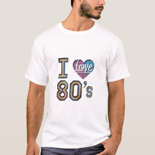 Camiseta Amo los 80 - Diseño retro