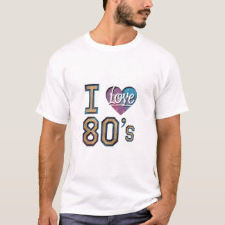 Camiseta Amo los 80 - Diseño retro