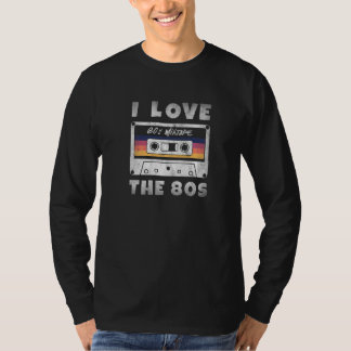 Camiseta Amo los 80 Disfraz de fiesta de cinta de casete re