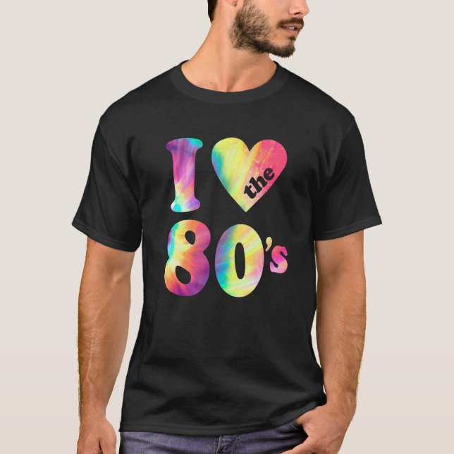 Camiseta Amo los 80 Disfraz de fiesta retro de los 80 2 (Anverso)