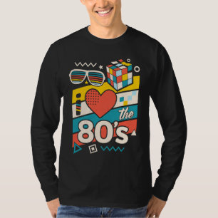 Camiseta Amo los 80 Vintage Años 80 Retro para Hombres Muje