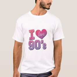 Camiseta Amo los 90 - Diseño retro colorido
