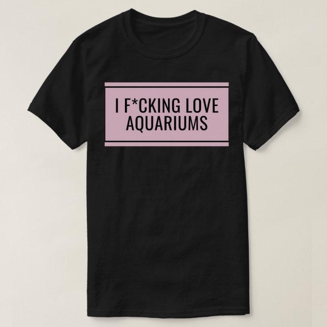 Camiseta Amo los acuarios (Diseño del anverso)