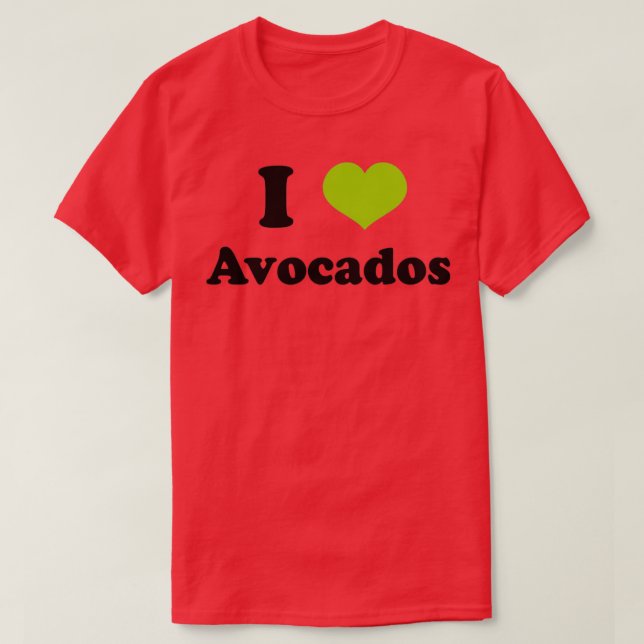 Camiseta Amo los aguacates 1 (Diseño del anverso)