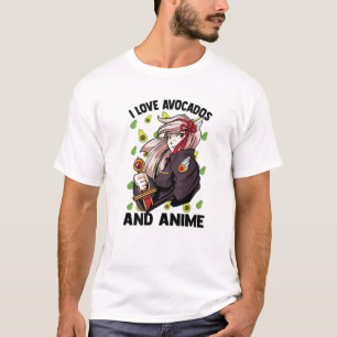 Camiseta Amo Los Aguacates Y Anime - Kawaii Cute - Otaku Gi