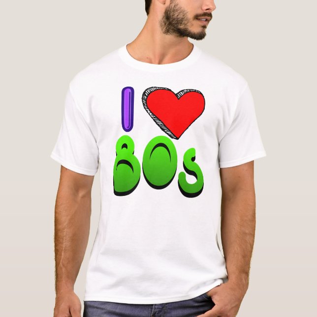 Camiseta Amo los años 80 (Anverso)