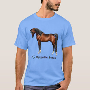 Camiseta Amo los árabes Caballos de Bahía Oscura