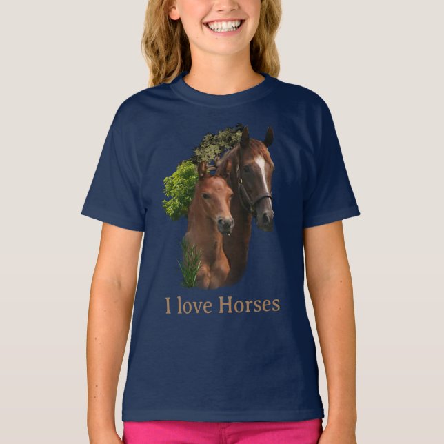Camiseta Amo los Caballos (Anverso)