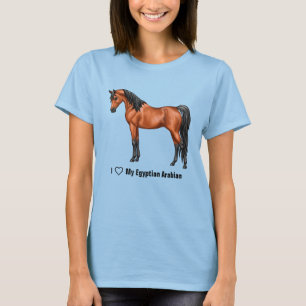 Camiseta Amo los caballos Árabes Egipcios de Bay