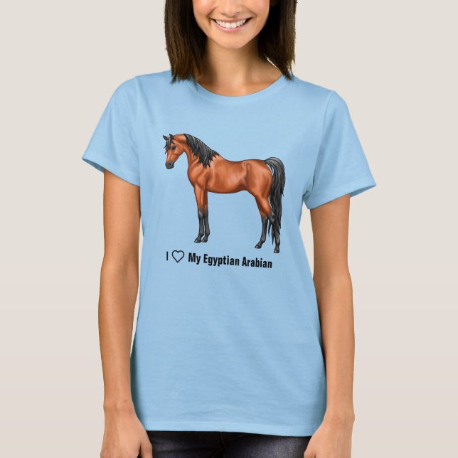 Camiseta Amo los caballos Árabes Egipcios de Bay (Anverso)