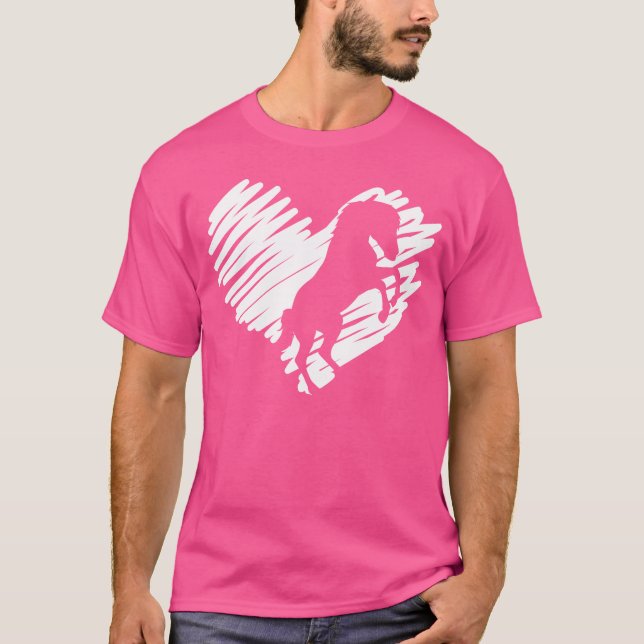 Camiseta Amo los caballos retro (Anverso)