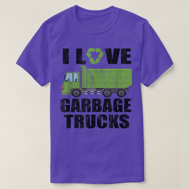 Camiseta Amo los camiones de basura 982 (Diseño del anverso)