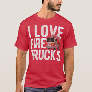 Camiseta Amo los camiones de bomberos Fuego Bombero 971