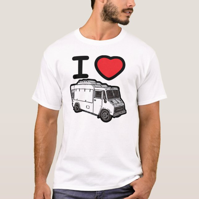 Camiseta ¡Amo los camiones de la comida! (Anverso)