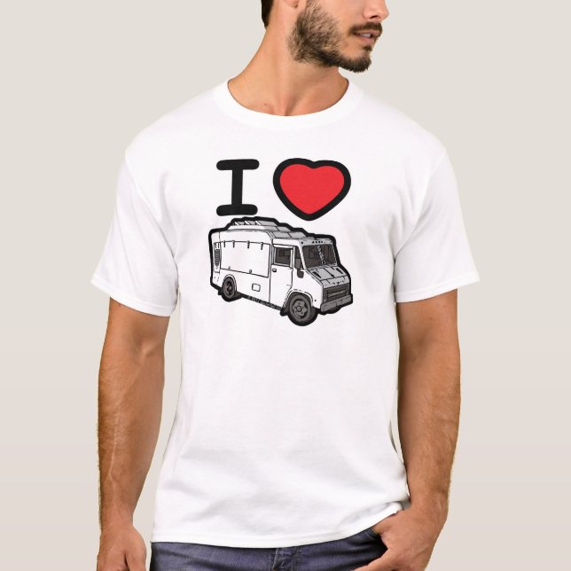 Camiseta ¡Amo los camiones de la comida! (Anverso)