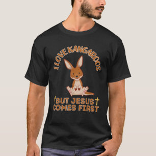 Camiseta Amo Los Canguros Pero Jesús Viene Primero