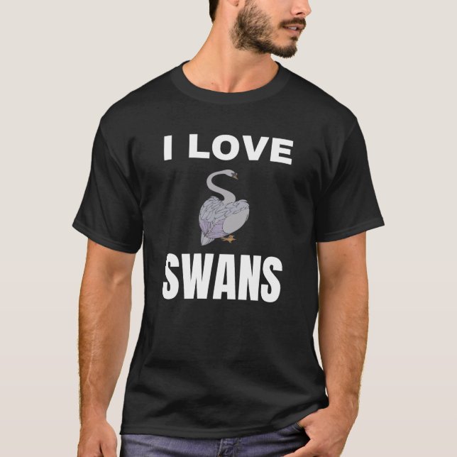 Camiseta Amo los cisnes (Anverso)