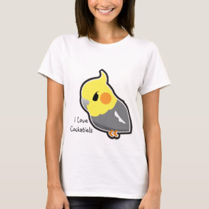 Camiseta Amo los Cockatiels (el personalizable)