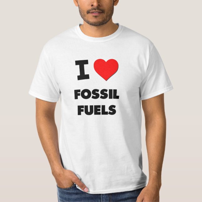 Camiseta Amo los combustibles fósiles (Anverso)