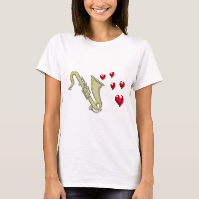 Camiseta Amo los corazones de Saxaphone (Anverso)