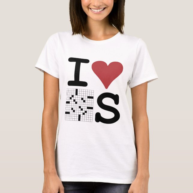 Camiseta Amo los crucigramas ropa y accesorios (Anverso)