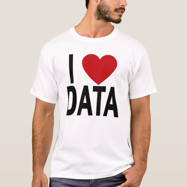 Camiseta Amo los datos T-Shirt.png blanco (Anverso)
