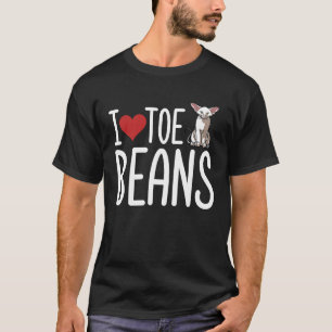 Camiseta Amo los dedos de los pies  Gato de pelo corto orie
