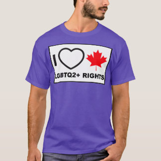 Camiseta Amo los derechos LGBTQ2 canadienses