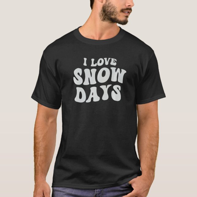 Camiseta Amo los Días de Nieve - Noche de Nieve para los hi (Anverso)