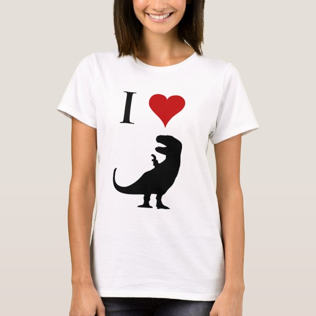 Camiseta Amo los dinosaurios - T-Rex (Anverso)