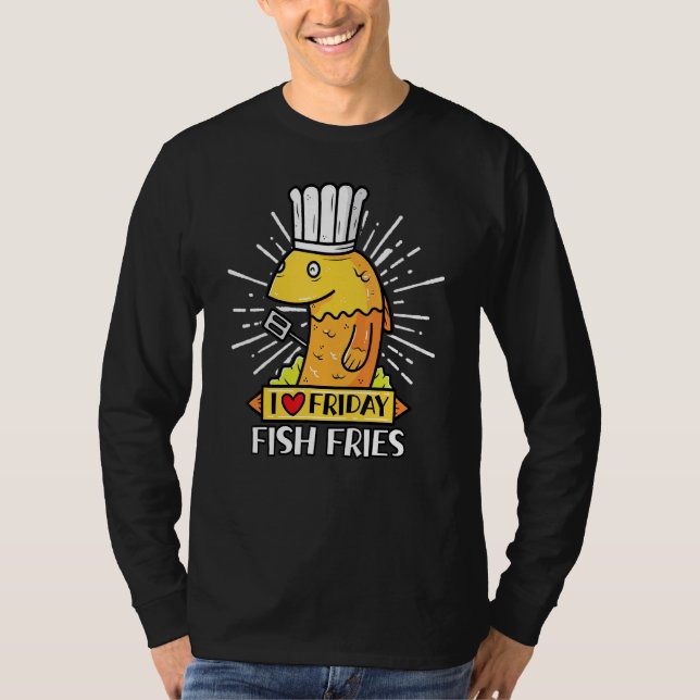 Camiseta Amo los Fries Pescados Viernes Alimentos Pescatóli (Anverso)