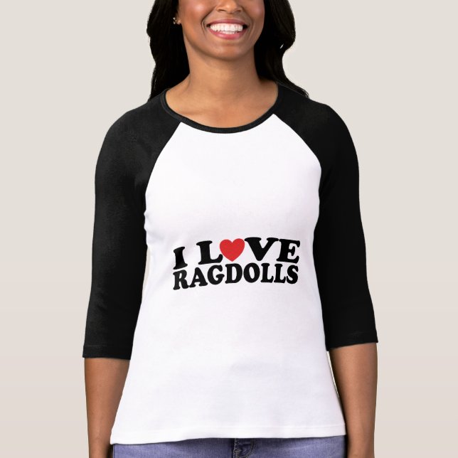 Camiseta Amo los gatos de Ragdoll (Anverso)
