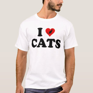 Camiseta Amo los gatos (del corazón)