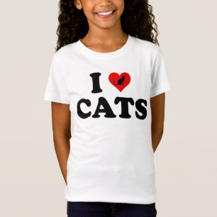 Camiseta Amo los gatos (del corazón)
