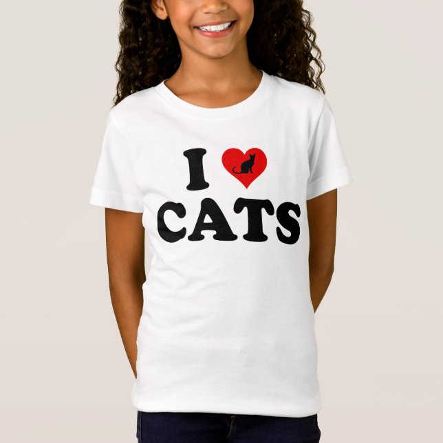 Camiseta Amo los gatos (del corazón) (Anverso)