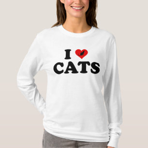 Camiseta Amo los gatos (del corazón)